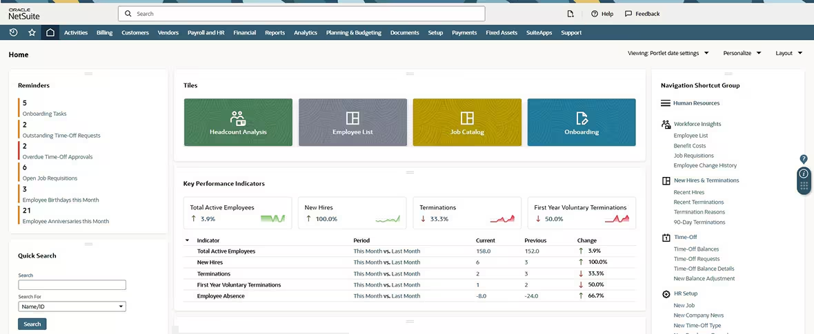 NetSuite SuitePeople